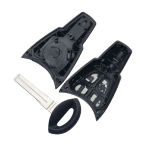 Four-button key shell - for Saab 9-3, with key blade