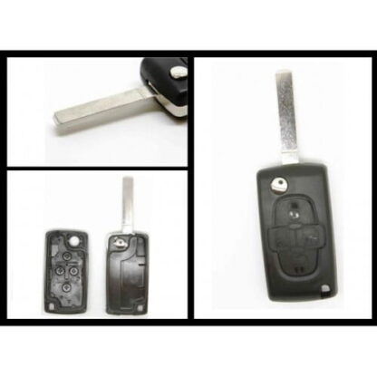 Four-button key shell - suitable for Citroen C8 cars