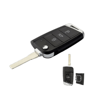 Three-button key shell - suitable for Volkswagen Seat Skoda