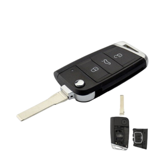 Three-button key shell - suitable for Volkswagen Seat Skoda