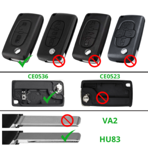 peugeot / citroen key shell