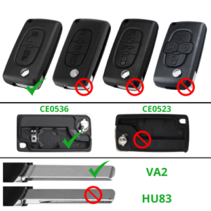 peugeot / citroen key shell