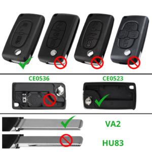 peugeot / citroen key shell