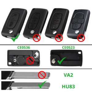 peugeot / citroen key shell